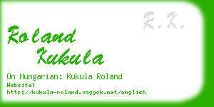 roland kukula business card